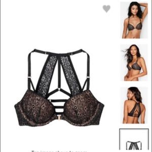 NWOT VS Very Sexy Black Lace Push Up Bra
